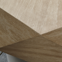 Table basse ronde en marbre travertin beige moderne, géométrique, fabriquée à partir de pierre naturelle unique, meubles pour la maison, pour le salon