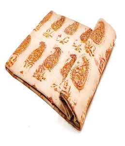 Tela de Algodón Estampada a Mano de Lujo, Diseño Herencia, para Ropa de Diseñador, Calidad de Exportación - Product Image 3