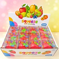Jouets Squishy Populaires en Forme de Fraise à Rebond Lent, Blocs de Construction Faits Main, Balle Sonore Croustillante Anti-Stress à Presser