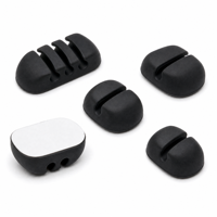 Organisateur de câbles en silicone personnalisé, clips adhésifs pour fils, gestion des câbles sur le bureau
