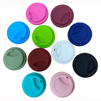 Vente flash : couvercle de tasse en silicone de 8 cm et 9 cm, couvercle de tasse en silicone, couleur beige, couvercle de tasse à café en silicone