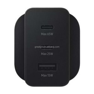 อะแดปเตอร์แปลงไฟ USB-C PD <span class=keywords><strong>65W</strong></span> 3พอร์ต Type C ชาร์จเร็วสุดๆสำหรับ <span class=keywords><strong>Samsung</strong></span> S24 S23 S22 EP-T6530พิเศษ - Product Image 2