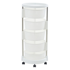 <span class=keywords><strong>Carrito</strong></span> de almacenamiento para cocina, cesta para patatas, frutas y verduras, estante de almacenamiento giratorio de 5 niveles, soporte de suelo con ruedas - Product Image 5