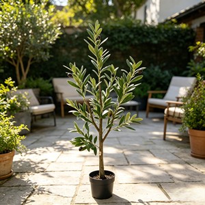 Knock Down Faux Olive Branches Artificial Greenery Stems <b>Flat</b> <b>Pack</b> Simulated Olive Sprigs DIY Assembly For Floral Arrangement We - Product Image 4