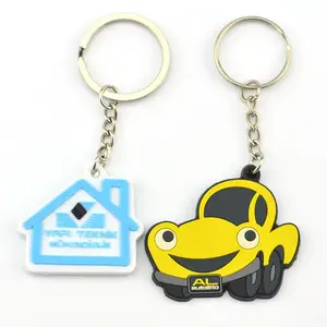 No Minimum Custom 2D 3D Logo Keychain With Anime Print Pvc Soft Rubber Car Key Chain Gift For Kids