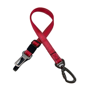 Sabuk Pengaman Hewan Peliharaan, Sabuk Kursi Mobil Nilon Reflektif Dapat Diatur dengan Carabiner Putar - Product Image 1