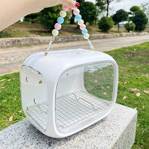 Papağanlar ve Uçan Sincaplar için Taşınabilir Nefes Alabilen Plastik Tepsi - Dayanıklı ve Güvenli Seyahat Kafesi - Product Image 4