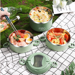 High Quality Stainless Steel Portable Insulated Leak Proof Stackable <b>Adult</b> Thermal <b>Bento</b> <b>Lunch</b> <b>Box</b> Heatable Food Preservation - Product Image 6