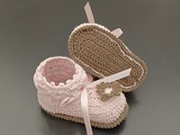Chaussons bébé tricotés en coton rose personnalisables avec logo, mignons, unisexes, pour premiers pas, chauds, toutes saisons, écologiques