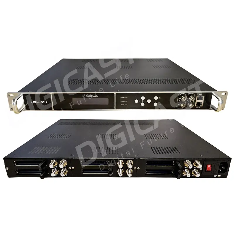 IpTV स्ट्रीमर DVB-T2 DVBS-S2 DVB-C ट्यूनर्स 12 कैम सी स्लॉट पेशेवर रिसीवर के साथ 12 ट्यूनर्स को डिकोडिंग