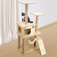 Arbre à gratter pour chats de luxe moderne de la marque HY en gros, avec sisal et structure d'escalade en bois pour chats, plusieurs tailles