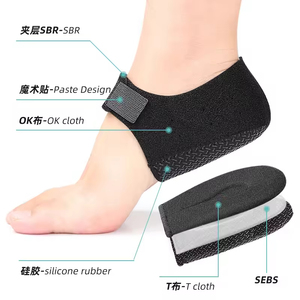 Coussinets de protection pour talons en gel, soutien pour la fasciite plantaire, douleur au talon, <span class=keywords><strong>tendinite</strong></span> d'<span class=keywords><strong>Achille</strong></span>, coussinets pour chevilles sèches et craquelées - Product Image 2