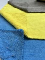 Logo personnalisé sans bordure 36 pièces 16*16 pouces en peluche pour lavage de voiture cuisine microfibre époussetage serviettes de voiture chiffon de nettoyage