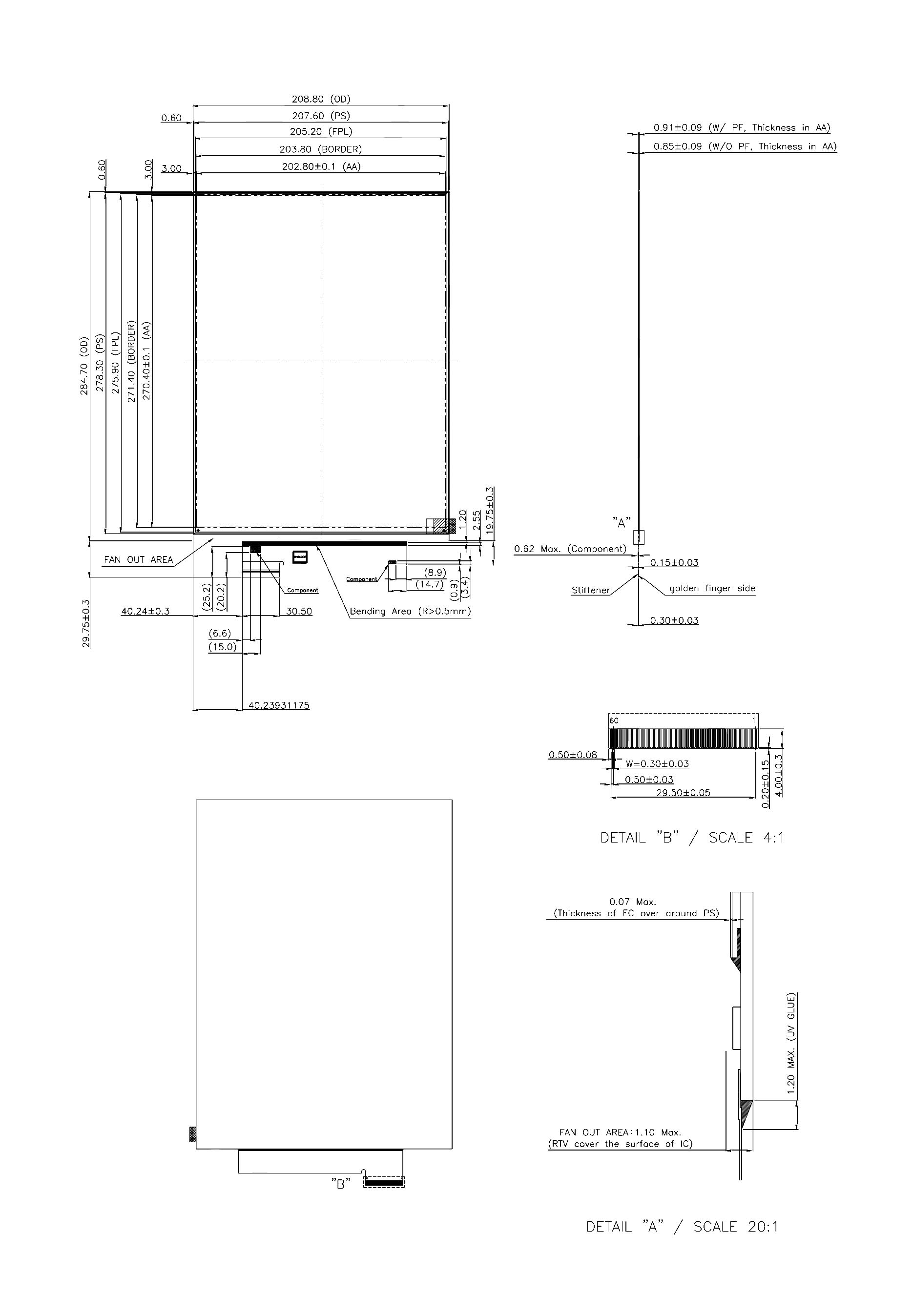 13.3インチ高彩度カラーEインクモジュール (E Ink Spectra 6) SPI