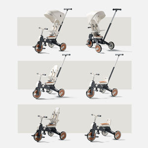 Playkids Triciclo Para Bebe 7 en 1Bicicleta Para 8 Meses Con Capota Manija De Empuje Ajustable Barra Extraible Reposapies Plega - Product Image 2