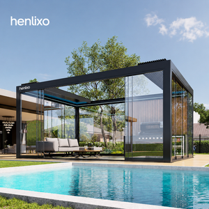 Kit de <span class=keywords><strong>pergola</strong></span> en aluminium facile à installer, toit à lames orientables, imperméable, <span class=keywords><strong>pour</strong></span> balcon extérieur, écologique, <span class=keywords><strong>pour</strong></span> patio, jardin, gazebo, protection solaire - Product Image 5