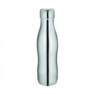 Inner Belly Silver Color Stainless Steel Vacuum Water <b>Bottle</b> <b>750ml</b> Eco-Friendly 6-12 Hours Thermal Insulation Ribbed Design for - Product Image 1