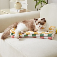 Couverture pour animaux de compagnie à motif solide spécial petite couette pour chats et chiens tapis de chat pour le sommeil d'hiver