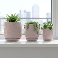 Pot de plante en céramique pour succulentes et cactus, design moderne et simple, petit format, pour la décoration du bureau ou du balcon