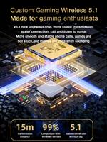 Earbud TWS Semi-in-ear Pro 60 IPX4 Tahan Air dengan Indikator Baterai LED, Chipset JL untuk V5.4, Latensi Rendah untuk Gaming Nirkabel