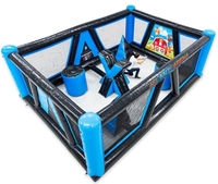 IPS Jeux Interactifs Gel Ball Arena Obstacle Gonflable Zone De Combat Défi Gel Blaster Bunker Dodgeball Arena