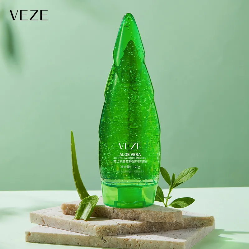 OEM Private Label VEZE Organic Natural Aloe Vera Gel Skin Care Moisturizing Soothing Repairing Face Care Cream