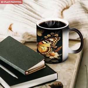 Custom Portrait Print Magic Mug 11oz Frosted Black <b>Ceramic</b> Heat Changing <b>Cup</b> - Product Image 3