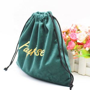 Pochettes à cordon en satin écologiques personnalisées avec pompons, couleur et taille sur mesure, logo imprimé en soie pour l'emballage de petits bracelets - Product Image 6