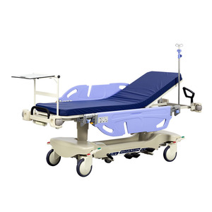 Deman Multi Functional Emergency Vehicle 1880x620x560mm Adjustable Height Hydraulic <b>Transport</b> Bed Hospital Trolley - Product Image 1