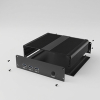 Servicios de Fabricación de Chapa Metálica Personalizada, Carcasa de Disipador de Calor de Aluminio de Diseño Dividido para Enrutador de Control Industrial y Amplificador