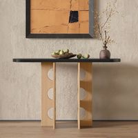 Armoire moderne simple en bois massif de style chinois nouvelle table d'entrée évidée couleur assortie vue finale salon