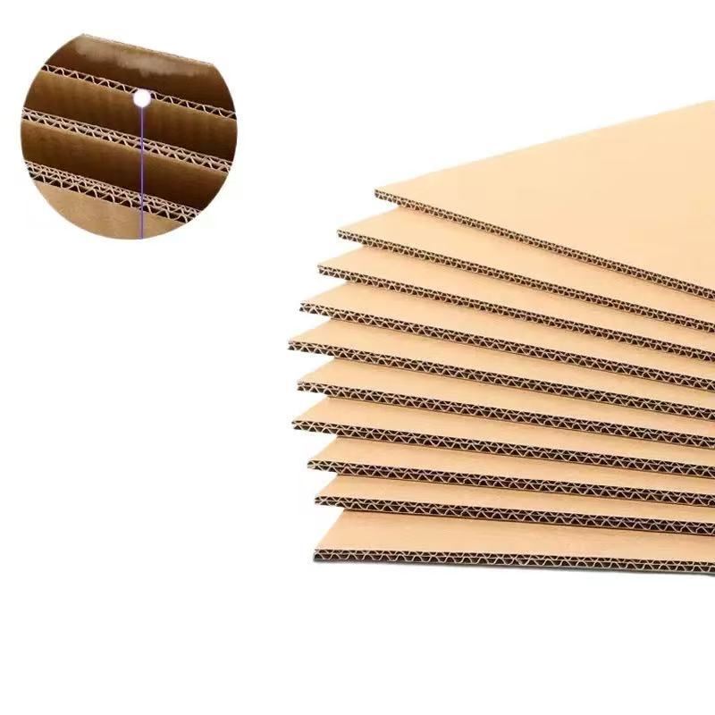 Eco-Friendly Biodegradable Recycled Materials Corrugated Cardboard Papers Customizable Heavy Duty Packaging Sheets