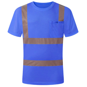 Camiseta reflectante de verano para hombre, ropa de seguridad transpirable de manga corta para construcción al aire libre, característica de secado rápido - Product Image 5