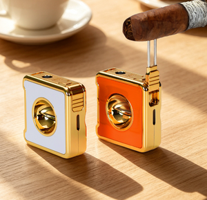 Accesorios de Lujo para Cigarros, Cortador de Cigarros en Forma de V de Aleación de Zinc, Estilo Retro Vintage, Porta Agujas Multifuncional, Tijeras para Cigarros - Product Image 1