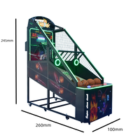 Machine de basket-ball d'arcade professionnelle avec lumières LED et effets sonores - Construction de qualité commerciale