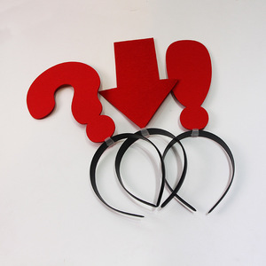 Supporto per il concerto punto esclamativo per la fascia per capelli punto <span class=keywords><strong>interrogativo</strong></span> Hairpi Selfie Prop ragazza carina per scattare foto strumento di freccia creativa - Product Image 5