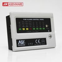 Asenware 4 Zones 2166 Conventionnel série LCD Filaire Système de panneau de commande D'alarme Incendie