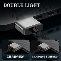 PD 3.1 140W Câble de charge magnétique Type C à magnétique pour Macbook Pro Veste en nylon de 16 pouces avec blindage de tresse