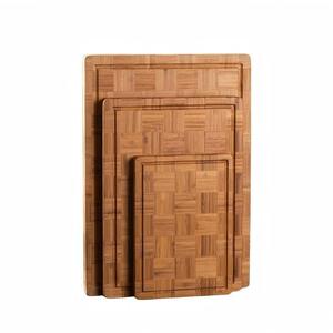 Acacia Wood Cutting Board Rectangle Non Slip Feet Kitchen Chopping <b>Block</b> Set - Product Image 2