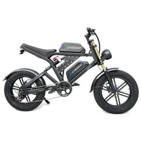 Vélo électrique de montagne 1000W avec batterie au lithium, pneus neige, moteur roue arrière, freins à disque arrière