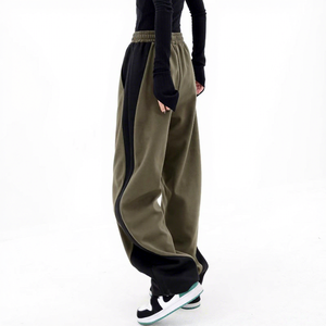 <span class=keywords><strong>Pantalon</strong></span> de survêtement patchwork streetwear pour <span class=keywords><strong>femme</strong></span>, coupe banane, ample, large, style harem, longueur intégrale, design unique - Product Image 4