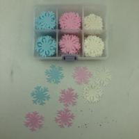 Feuilles de papier gaufré comestible en forme de flocons de neige, papillons et fleurs pour la décoration de gâteaux