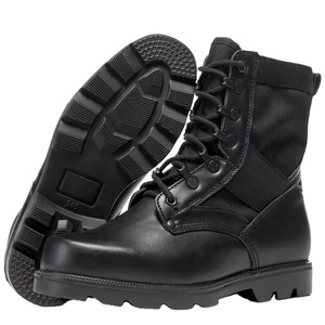 <span class=keywords><strong>Bottes</strong></span> <span class=keywords><strong>de</strong></span> randonnée en cuir noir haut <span class=keywords><strong>de</strong></span> gamme à lacets portables en plein air <span class=keywords><strong>de</strong></span> haute qualité pour la <span class=keywords><strong>chasse</strong></span> dans la jungle - Product Image 3