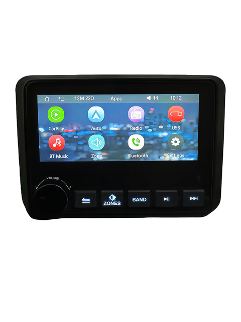 SIMSHAM Marine Stereo 4X75W Audio Receiver Piston Waterproof BT FM USB AUX MP5 Player Radio Outdoor UTV Yacht Sightseeing Bus