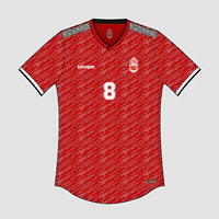 HOSTARON OEM Ensemble de maillots de football à bande sublimée personnalisé Survêtement 100% polyester respirant à séchage rapide Vêtements de football Uniforme d'équipe