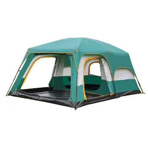 China Suppliers Luxury Large Size Wind Resistant Outdoor Family Camping Hexagonal Beach Tent For Camping Hiking