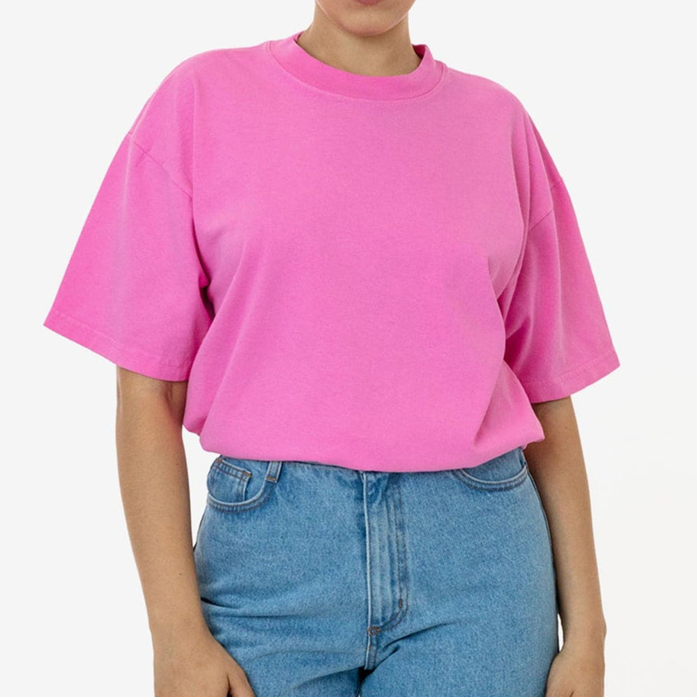 T-shirt da donna in cotone rosa