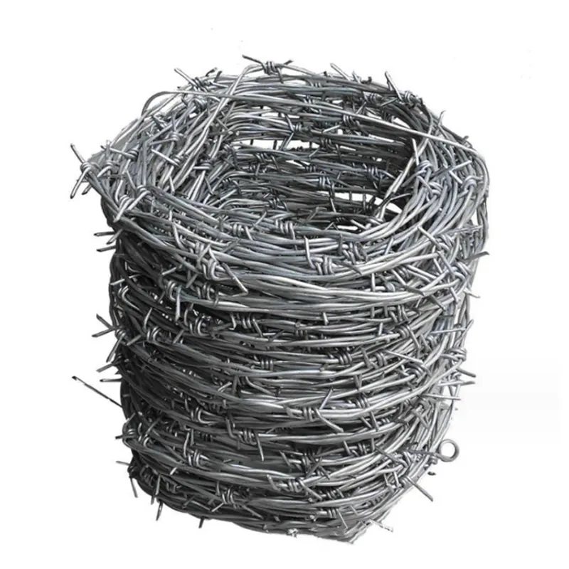 Anti-theft Steel Wire Barbwire Concertina Barb Wire Mesh Fence Roll Galvanized Iron Barbed Wire 500 Meters For Farm