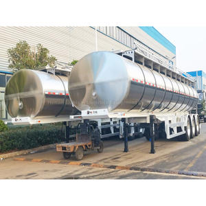 40m סל מזון כיתה 304/2b מיכל חלב נירוסטה חצי טריילר עם עיצוב שלדת ציר ציר - Product Image 3