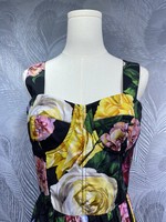 Robe de soirée XXL vintage, style printemps-été 2026, robe élégante à bretelles spaghetti, imprimé floral, longueur mi-mollet, robe noire de club